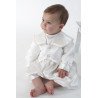 Boys Christening Romper in White BR02