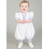 Christening Romper White/Blue br21