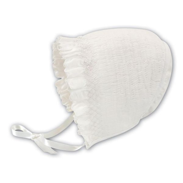 Sarah Louise Ivory Baby Girl Christening Bonnet Style 003602P Sarah Louise Ivory Baby Girl Christening Bonnet Style 003602P