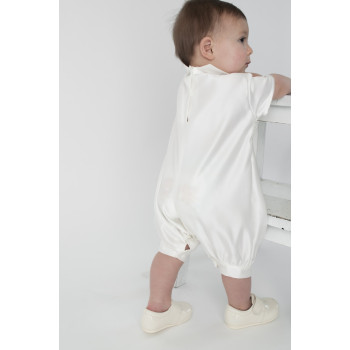 Boys Vivaki Ivory Christening Romper Style CR03