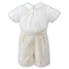 2 Piece Set Ivory & Beige Special Occasions Boy Outfit Style 010704