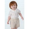 2 Piece Set Ivory & Beige Special Occasions Boy Outfit Style 010704