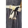 Lovely White /Navy Special Occasion/ Party Dress style 0636
