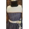 Lovely White /Navy Special Occasion/ Party Dress style 0636