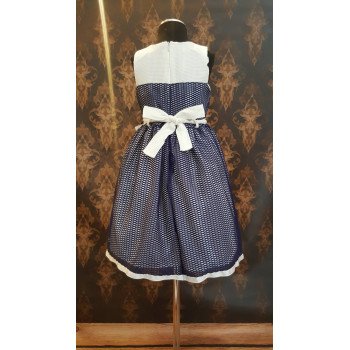 Lovely White /Navy Special Occasion/ Party Dress style 0636