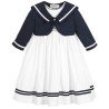 White/Navy Party/Special Occasion dress style 5172