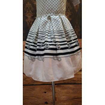 Lovely Polka Dots Marine Style Special Occasion Dress style 4925pink