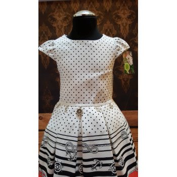 Lovely Polka Dots Marine Style Special Occasion Dress style 4925red