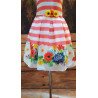 Cute White and Peach Special Occasion Dress with Flower Print style 4922