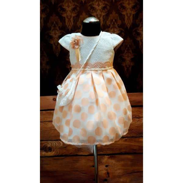 Lovely Special Occasion White and Peach style 0596 Lovely Special Occasion White and Peach style 0596