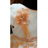 Lovely Special Occasion White and Peach style 0596