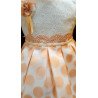 Lovely Special Occasion White and Peach style 0596