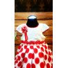 Lovely Special Occasion White and Red Dress style 0596